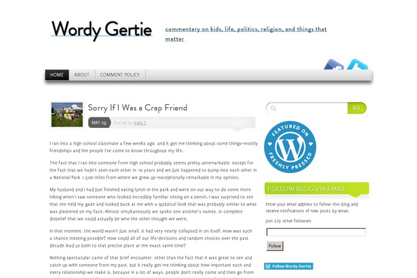 wordygertie.com site used Birch