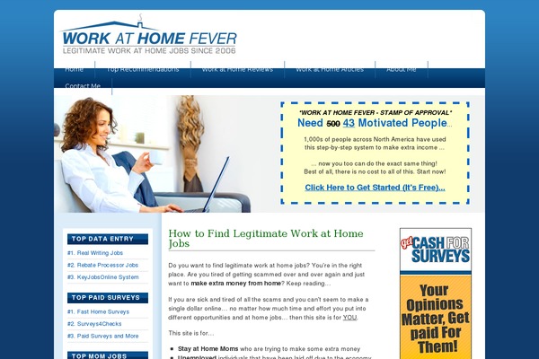 workathomefever.com site used Workathome