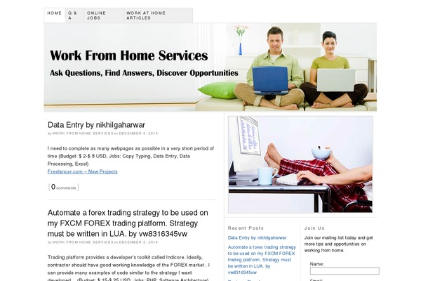 WordPress website example screenshot