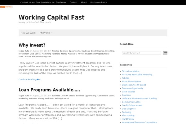 workingcapitalfast.com site used Canvas