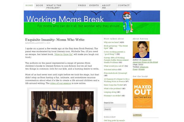 workingmomsbreak.com site used Thesis 1.8.6