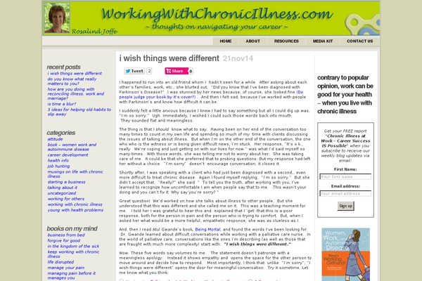 workingwithchronicillness.com site used Cicoach