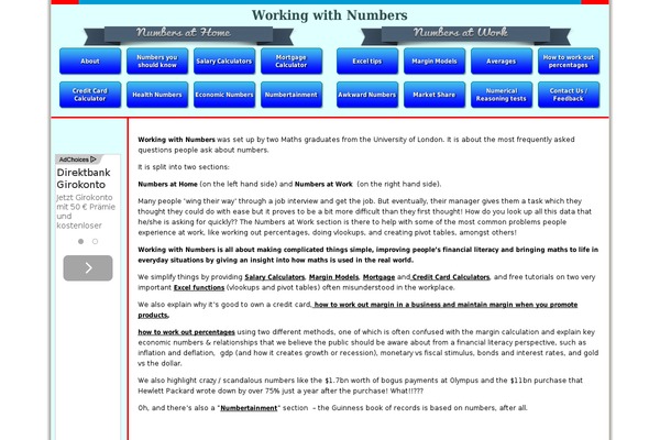 workingwithnumbers.com site used Workingwithnumber