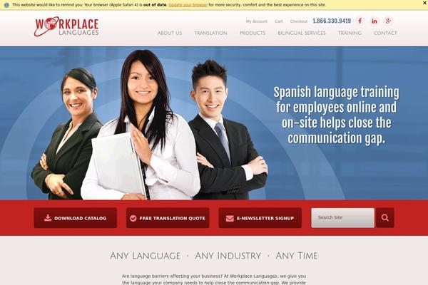 workplacelanguages.com site used Wpl