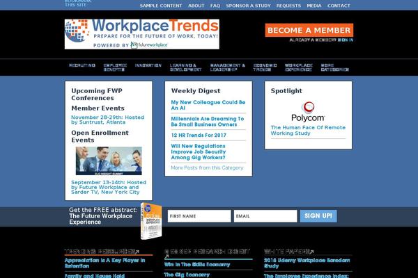 workplacetrends.com site used Thrive