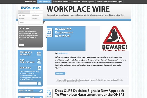 workplacewire.ca site used Heenan1