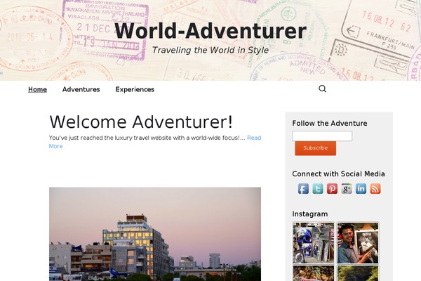 world-adventurer.com site used Twentythirteen-wp