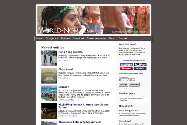 world-nomad.com site used Worldnomad