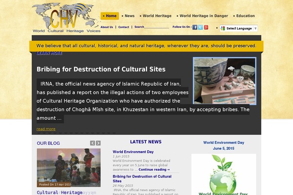worldculturalheritagevoices.org site used Worldculturalheritagevoices