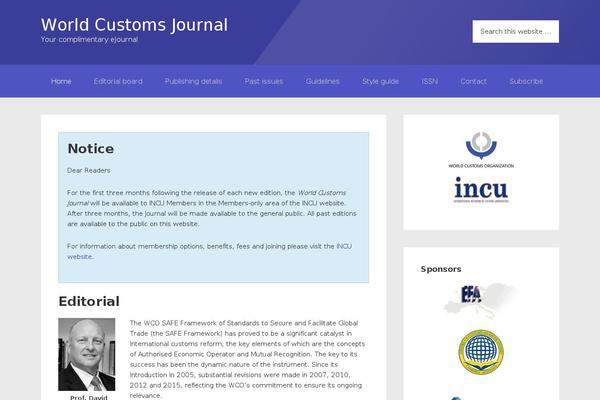 worldcustomsjournal.org site used Customs-journal-theme