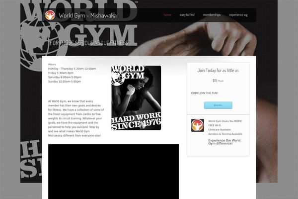 worldgymmishawaka.com site used Power-gym-wordpress