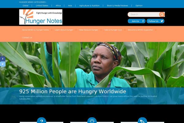 worldhunger.org site used Worldhunger