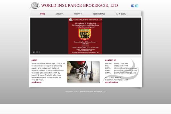 Insurance theme site design template sample