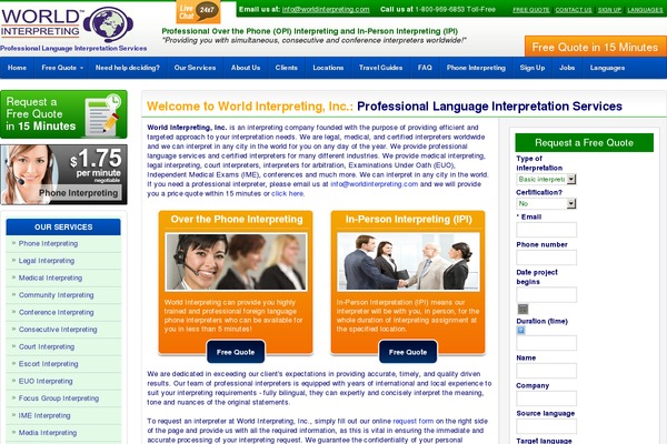 worldinterpreting.com site used Unheavy