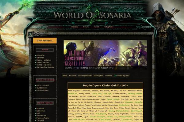 worldofsosaria.com site used Bladewordpresstheme