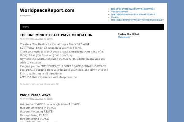 worldpeacereport.com site used Reference