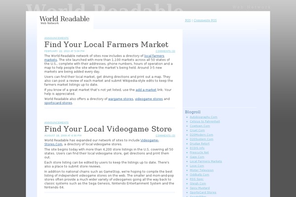 WordPress website example screenshot