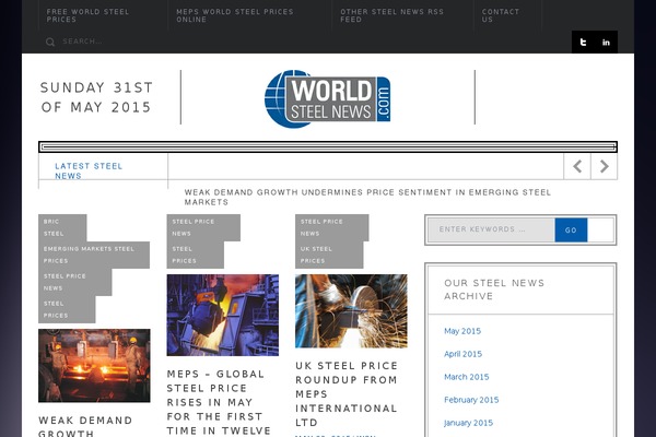 worldsteelnews.com site used Maxinews