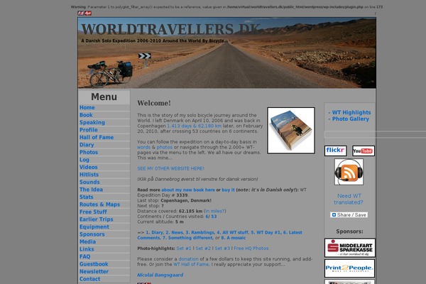 worldtravellers.dk site used Wt