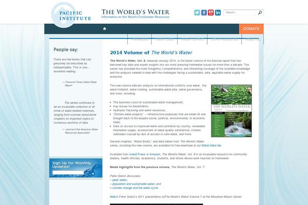 worldwater.org site used Allegiant-child