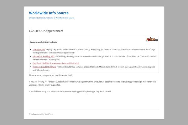 Twenty Twelve theme site design template sample