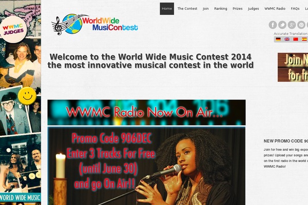 worldwidemusicontest.com site used Music-contest-v1.0