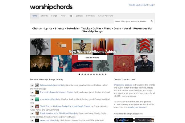 worshipchords.com site used Chords