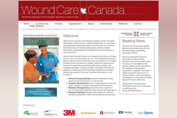 woundcarecanada.ca site used Woundcare