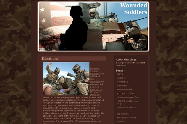 wounded-soldiers.org site used Ever Watchful