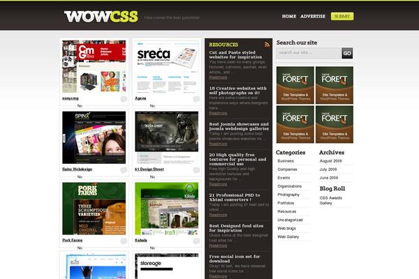 Css theme site design template sample