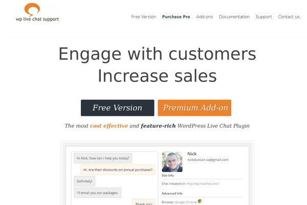 wp-livechat.com site used Mdm