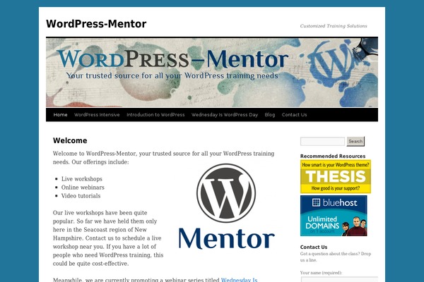 WordPress website example screenshot