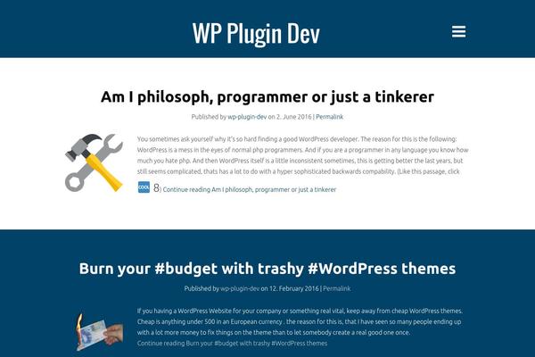 wp-plugin-dev.com site used Genesis-tooltheme