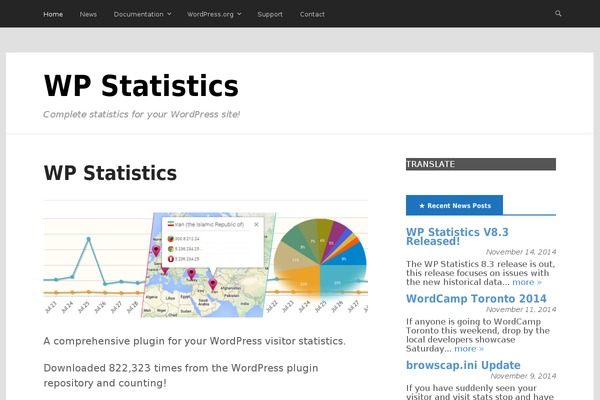 wp-statistics.com site used Site-theme