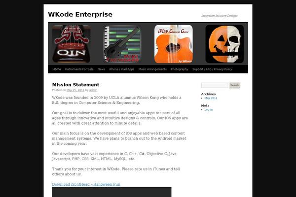Twenty Ten theme site design template sample
