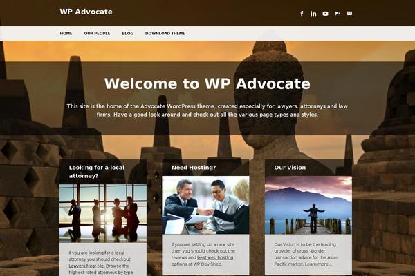 WP Advocate theme site design template sample