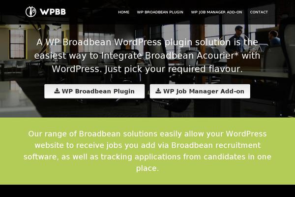 wpbroadbean.com site used Wp-broadbean