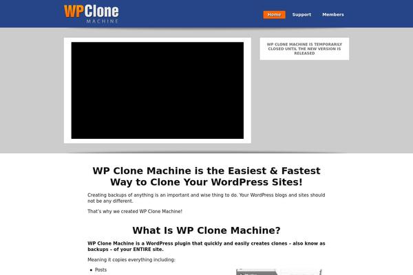 wpclonemachine.com site used Wpvideoimpact