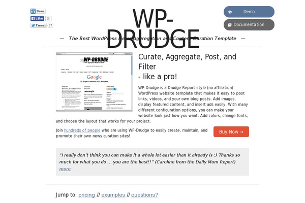 wpdrudge.com site used Wp-soft-sell-child-wpd
