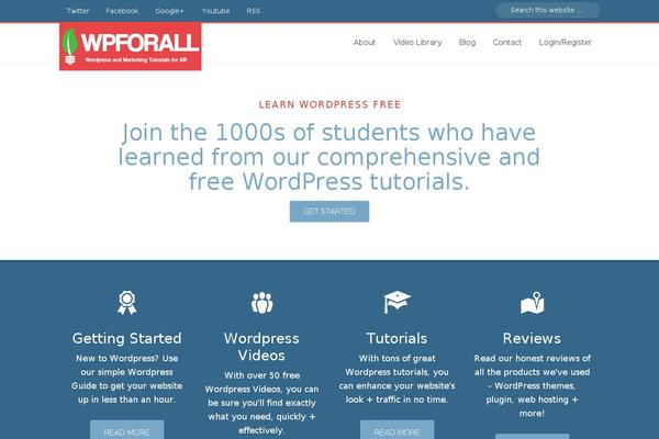 wpforall.com site used Education Pro
