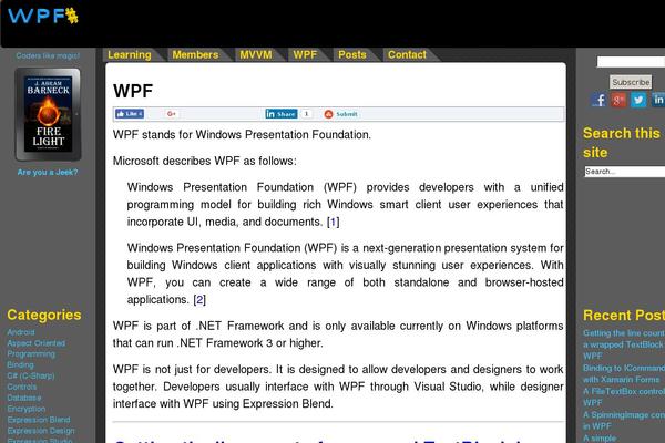 wpfsharp.com site used Fluidcode