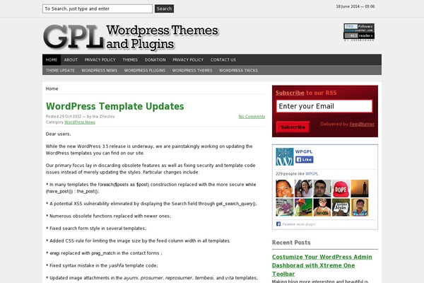 WordPress website example screenshot