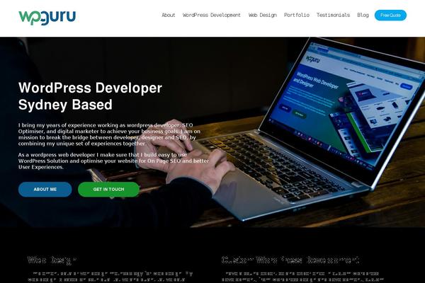 wpguru.com.au site used Wp-guru