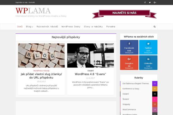 wplama.cz site used Voice-child-theme