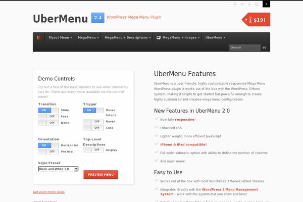 wpmegamenu.com site used Ubermenu3