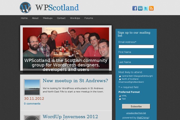 wpscotland.org site used Wpscotland2012