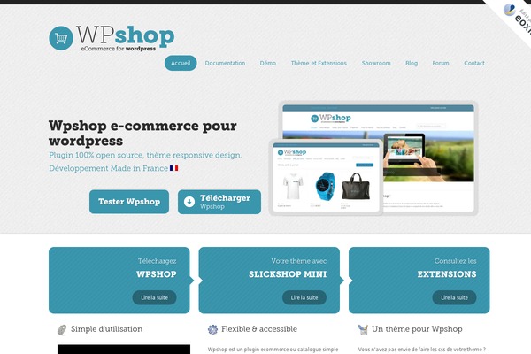 wpshop.fr site used Beflex