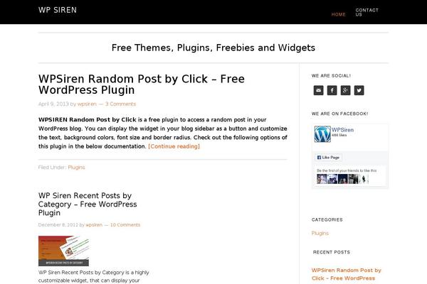 Site using WPSIREN Recent Posts By Category plugin