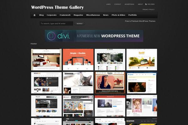 Gallerypro theme site design template sample