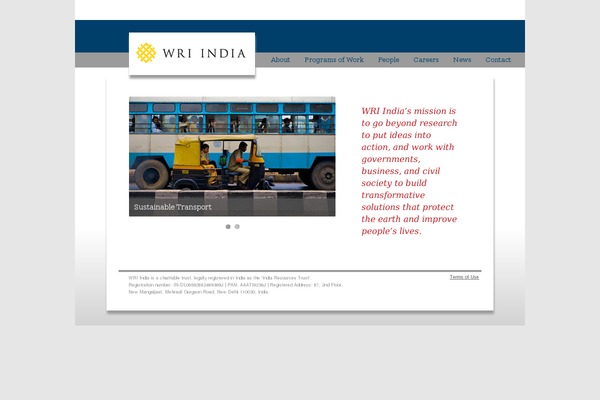 wri-india.org site used Twenty Twelve